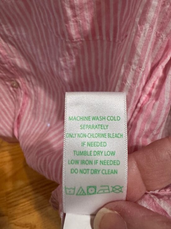 NWT $118 Lilly Pulitzer Sea View Button Down Conch Shell Pink Oxford Stripe S - Picture 5 of 6